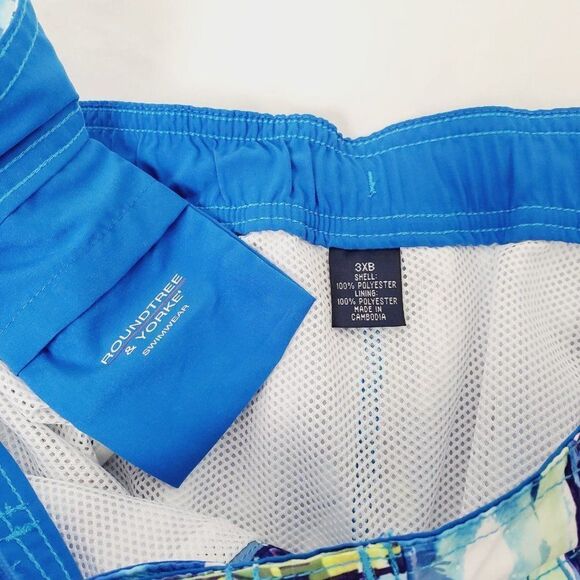 Roundtree & Yorke 3X 3XB Swim Trunks Big Man Blue board shorts - Picture 4 of 4